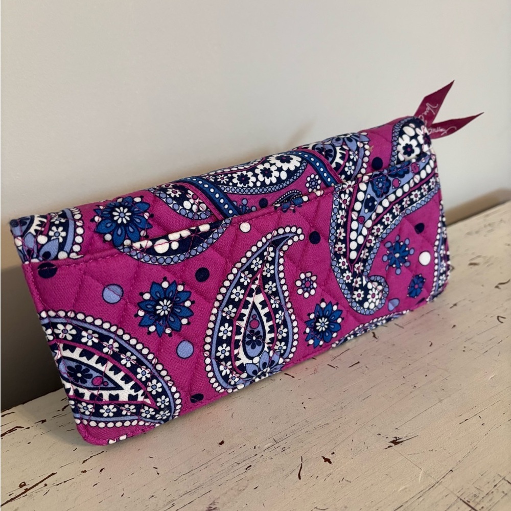 Vera Bradley Purple and Blue Paisley Wallet